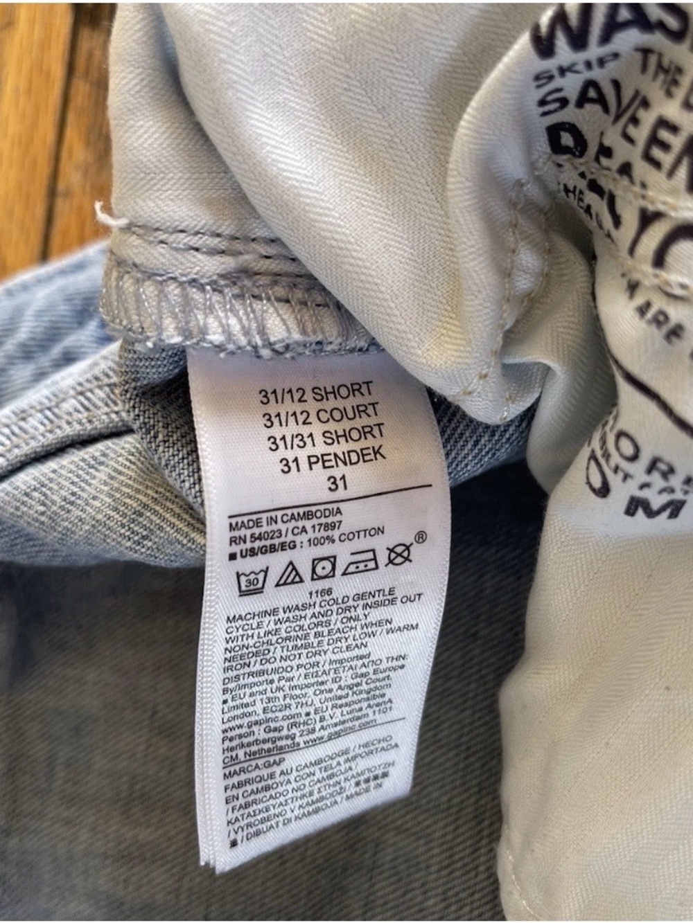 Gap High Rise Barrel Jeans 31 12s Womens Light Indigo Blue Destroy Inseam 28” - Picture 4 of 6